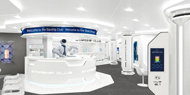 MSC Virtuosa's bar, called the MSC Starship Club, will be anchored by Rob, who the company calls the first-ever humanoid, robotic bartender on the high seas.