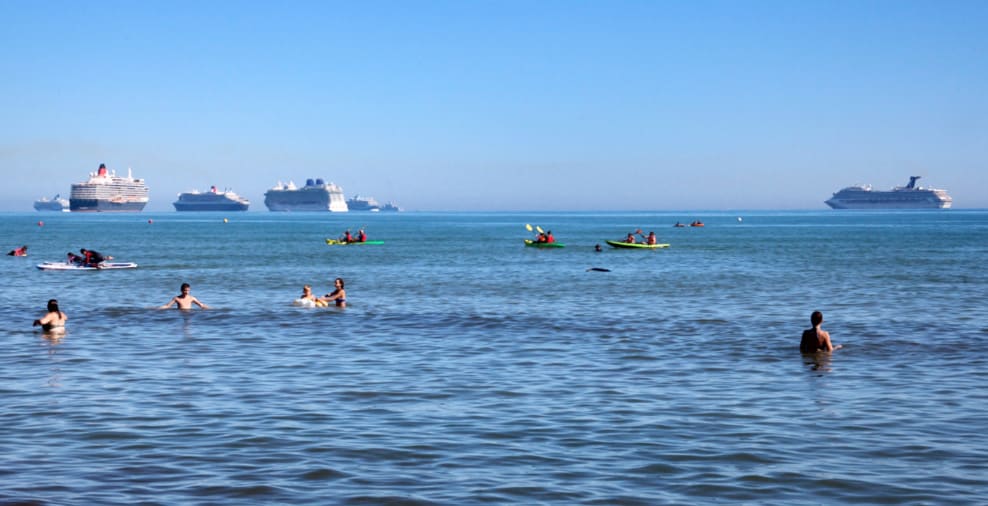 Cruise Ships off UK Coast